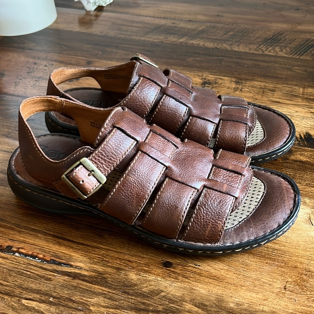 Born Brown Leather Men's Sandals